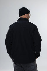 ESSENTIAL FLEECE 1/4 ZIP BLACK
