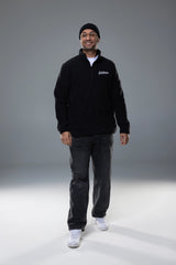 ESSENTIAL FLEECE 1/4 ZIP BLACK